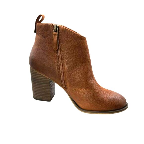 NWOB BP Women Lance Brown Leather Block Heel Bootie Size 8M- ONE Left Shoe Only - Picture 3 of 7